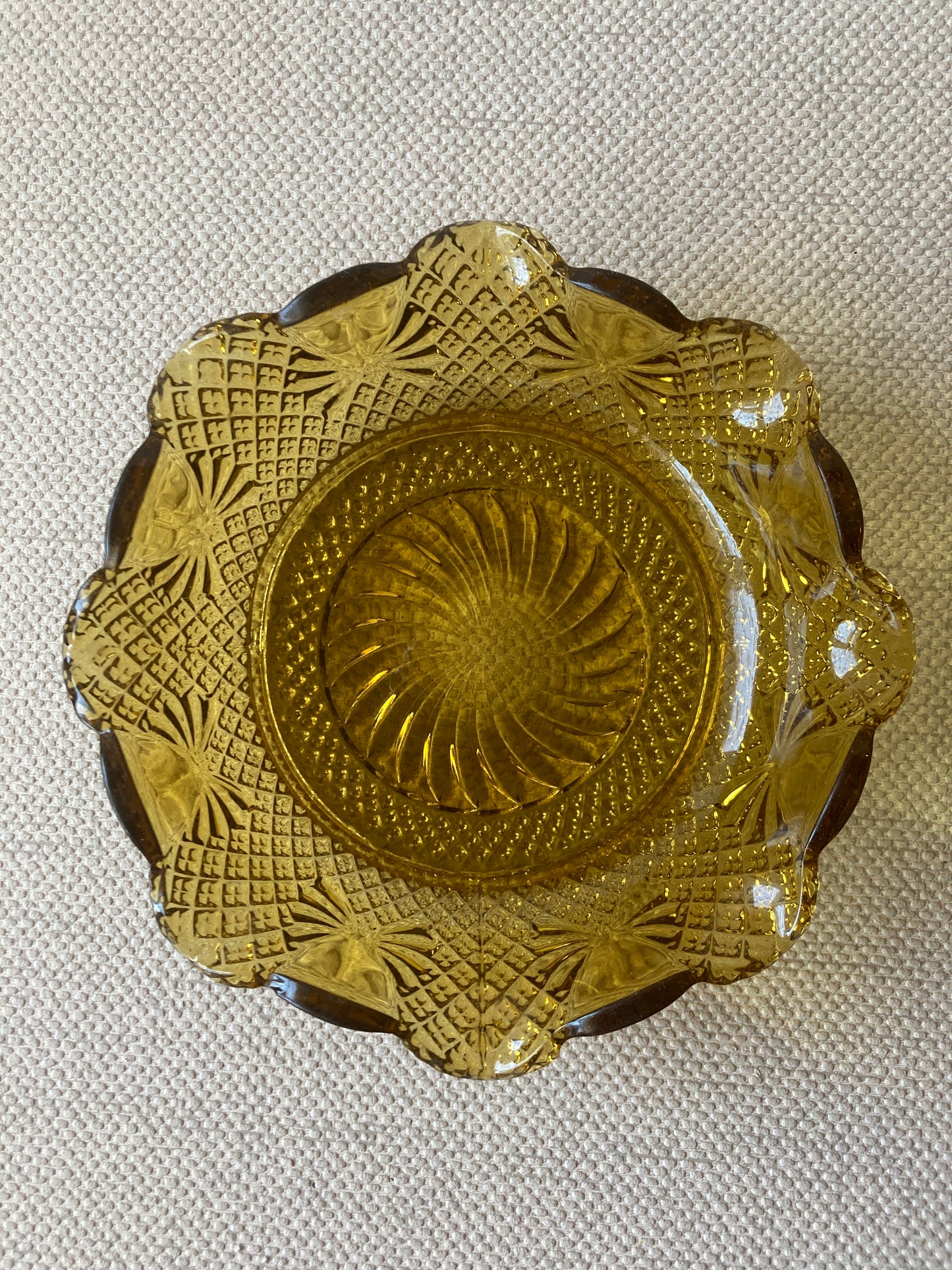 Amber Glass Bowl