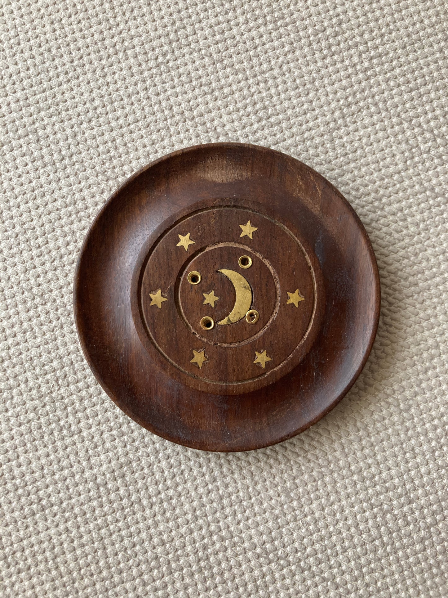 Moon and Stars Circular Incense Holder