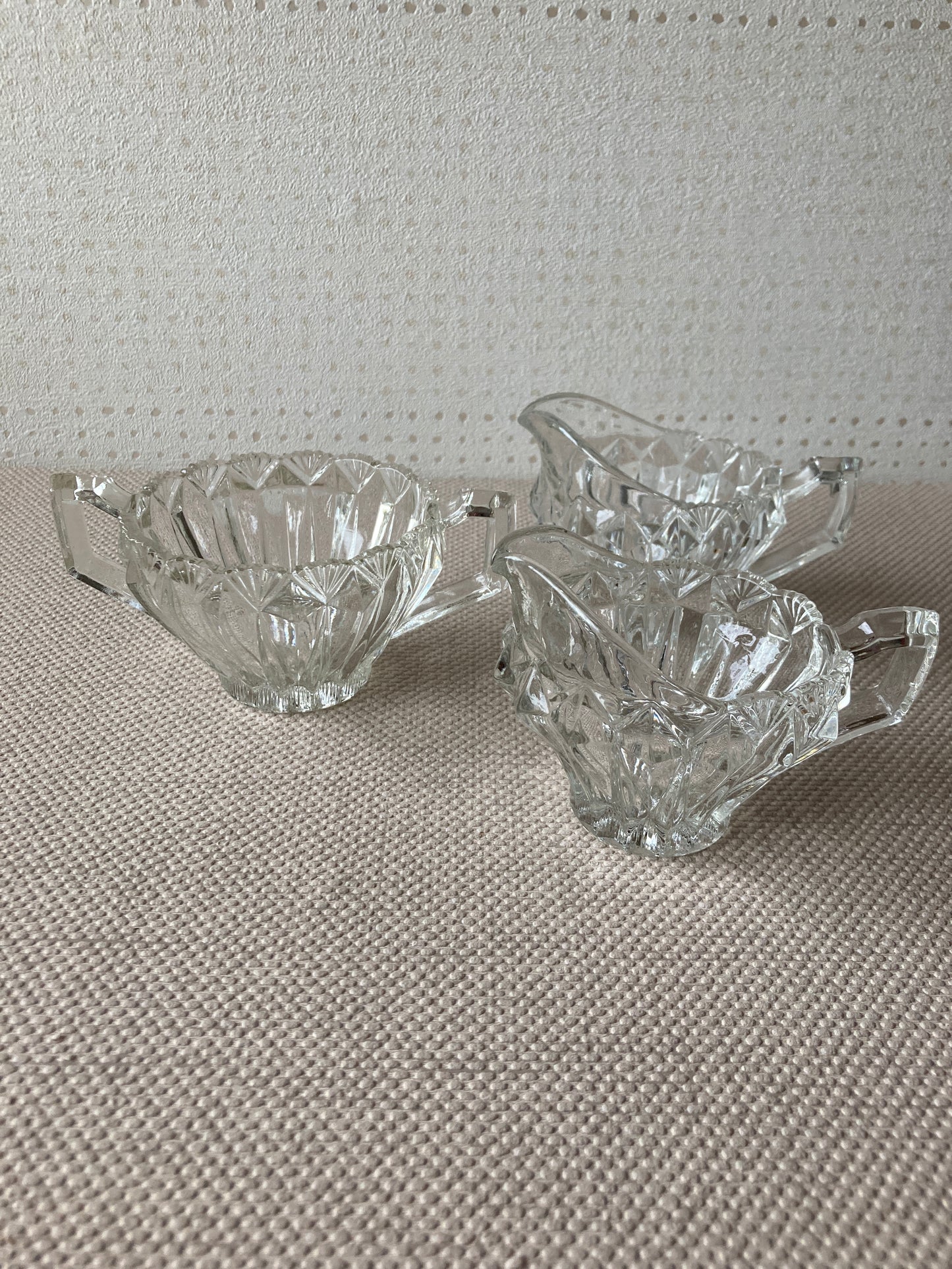 Milk jugs and Sugar bowl set