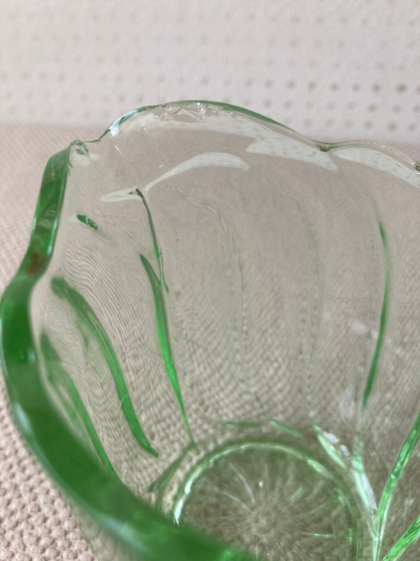 Small Green Glass Jug