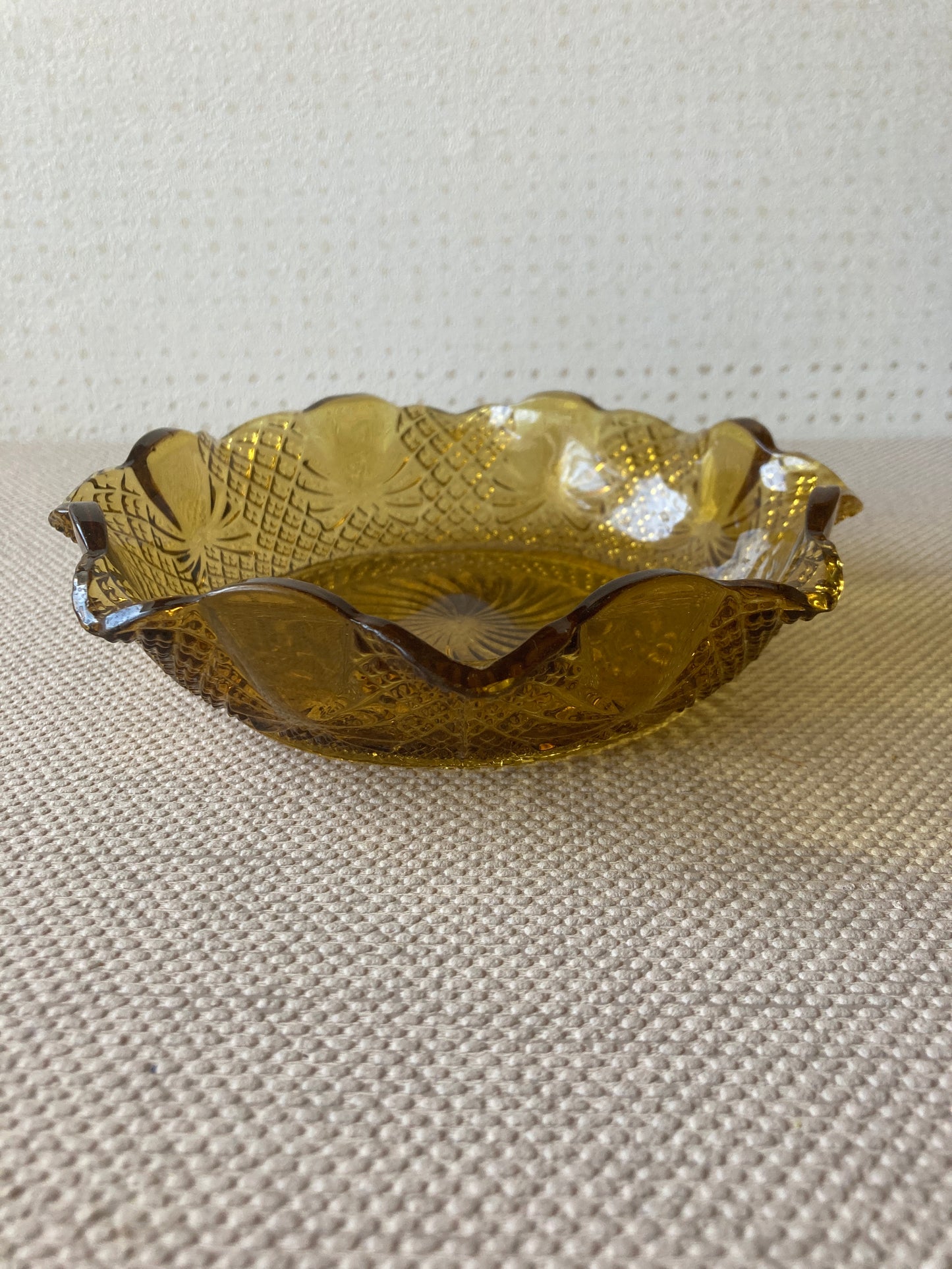 Amber Glass Bowl