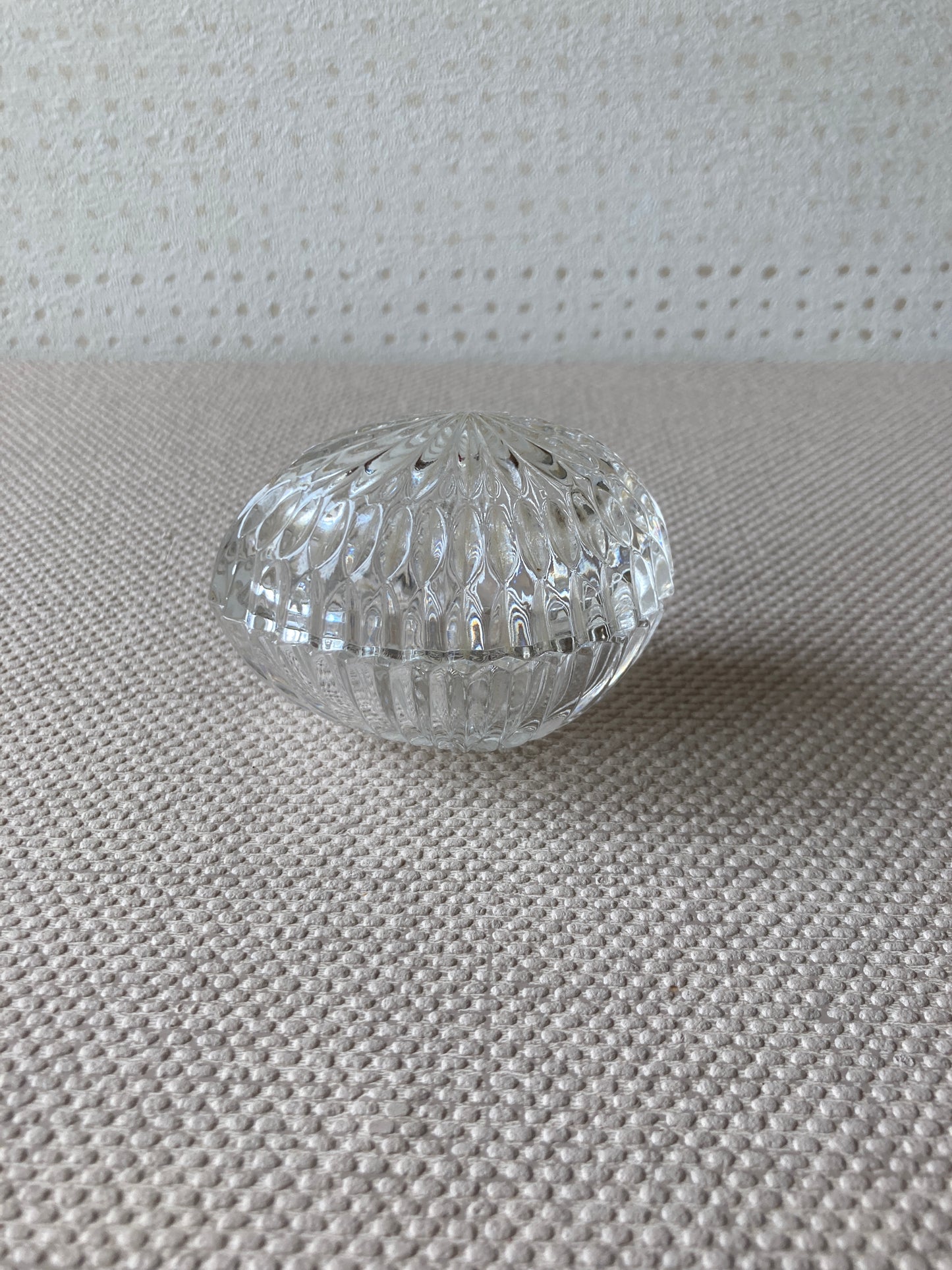 Glass Egg Shaped Trinket Bowl