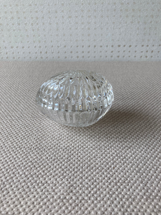 Glass Egg Shaped Trinket Bowl
