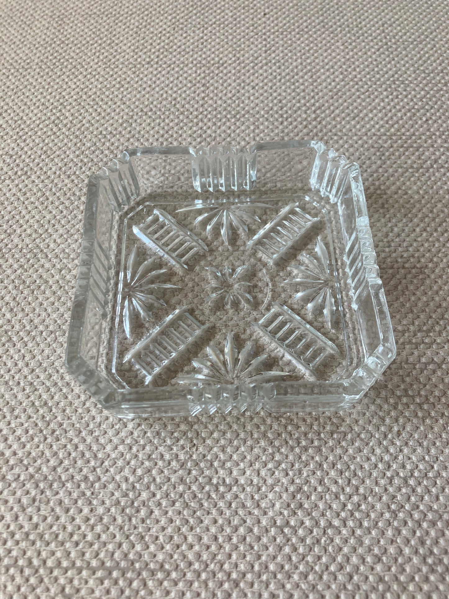 Clear glass dish