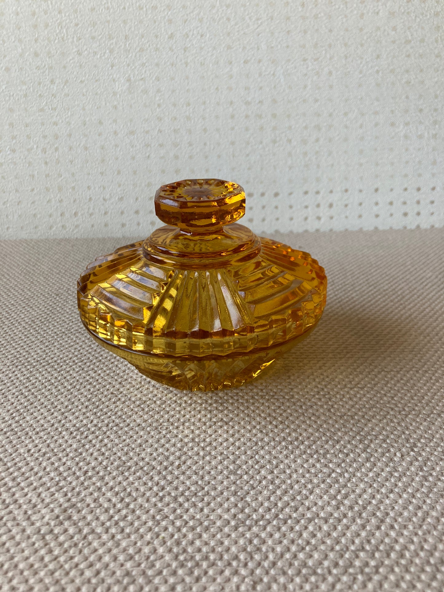 Amber Glass Vanity Set