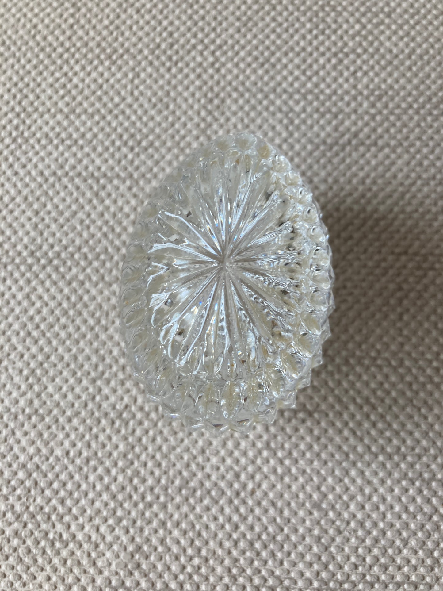 Glass Egg Shaped Trinket Bowl