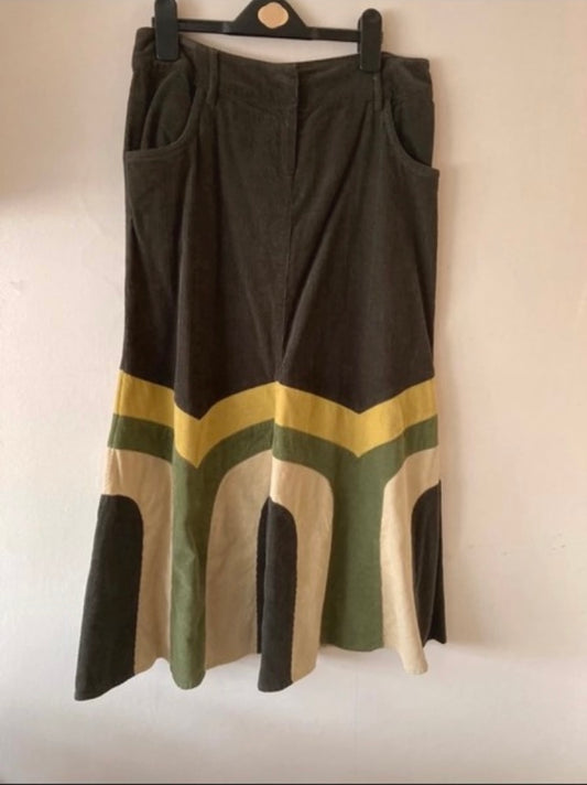 Green Corduroy Skirt