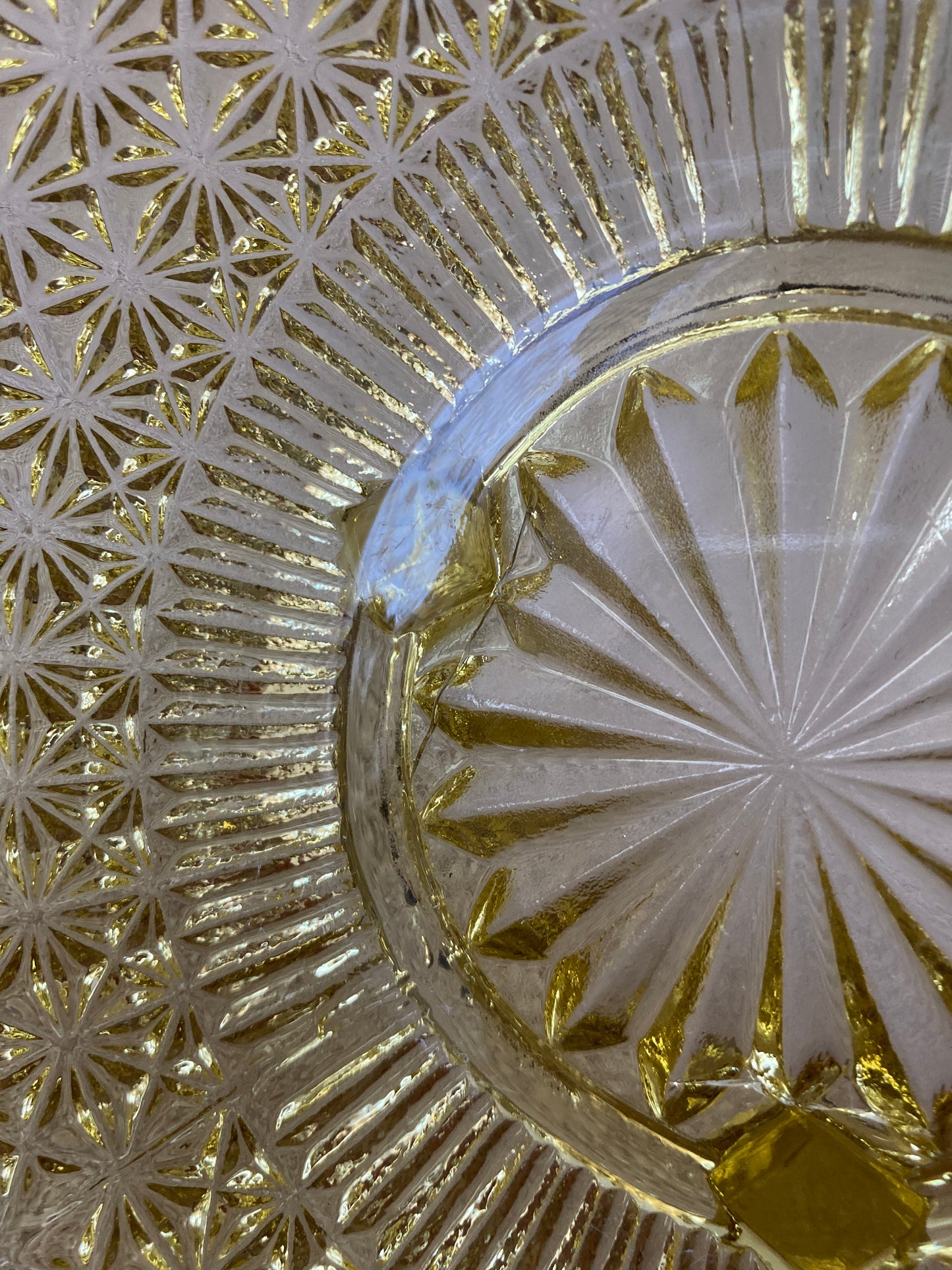 Pale Amber Glass Dish