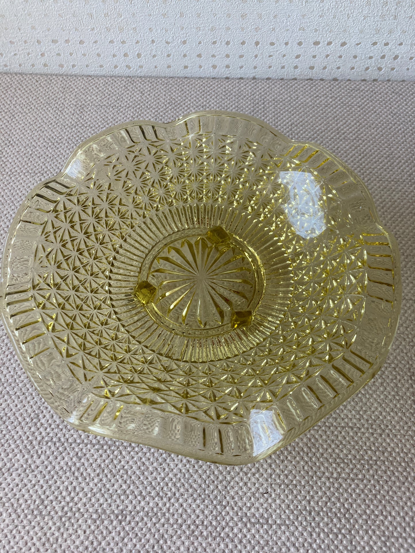 Pale Amber Glass Dish