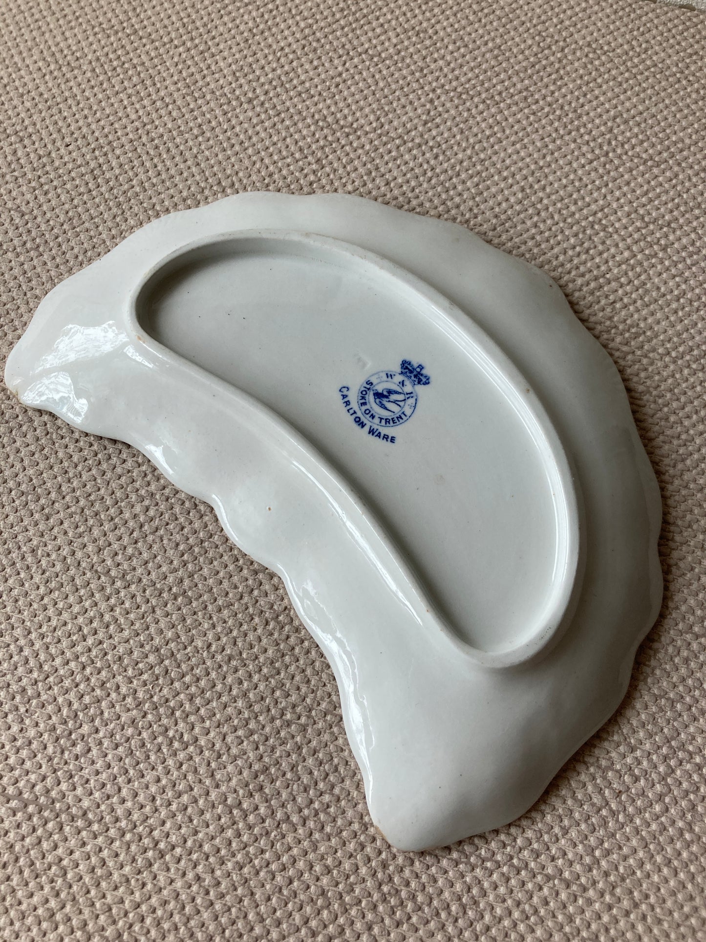 White Carltonware Kidney Shaped dish