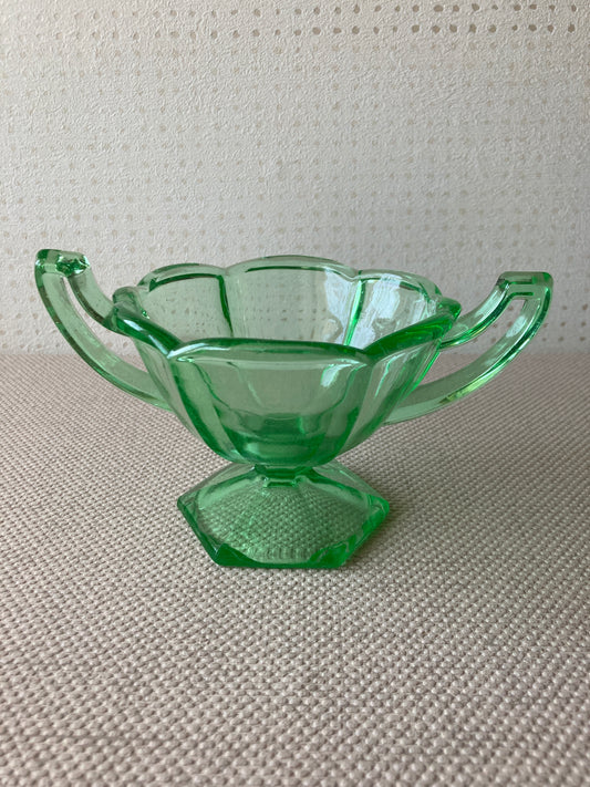 Green trophy style dish