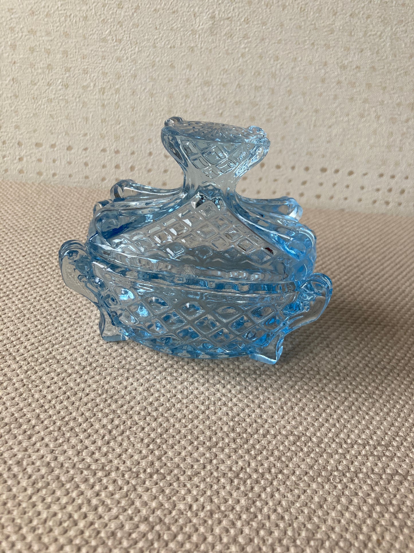 Blue Glass Vanity Set