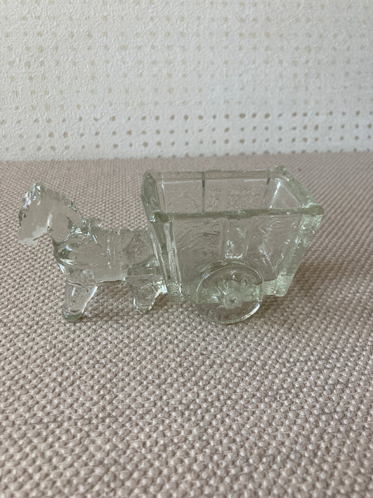 Glass Horse and Cart