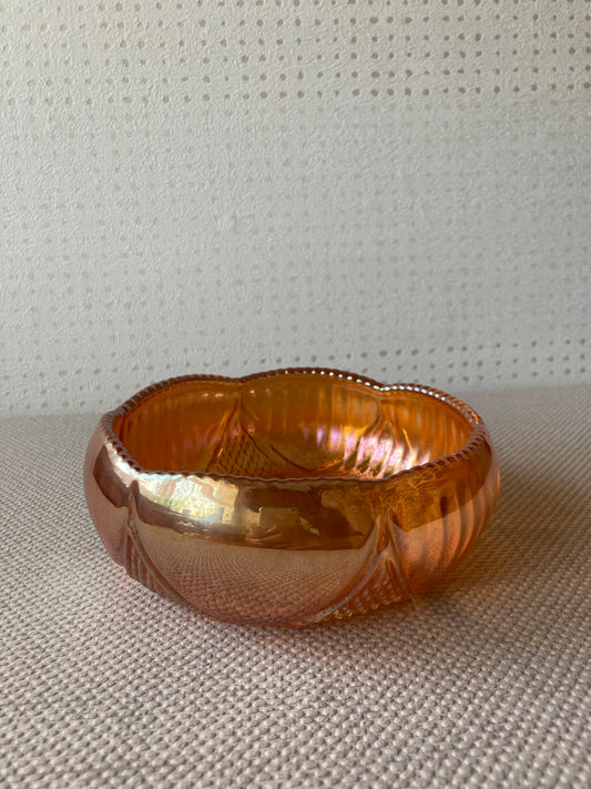 Round Carnival Glass Bowl