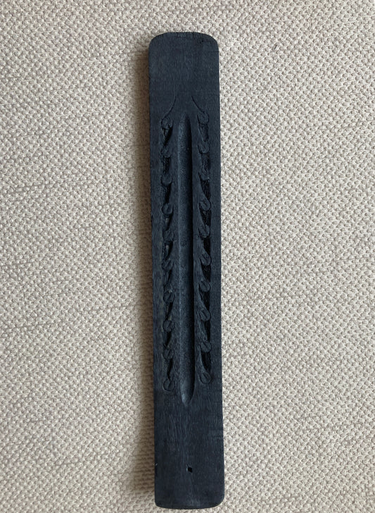 Black Flat Incense Holder